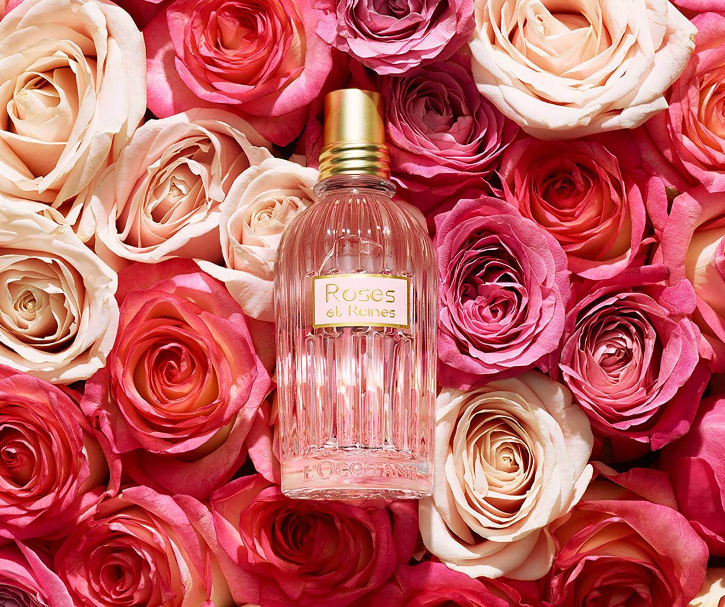 L'occitane Roses et Reines Eau De Toilette 7.5 ml น้ำหอมกลิ่นกุหลาบ ที่ให้ความรู้สึกเหมือนหญิงสาวผู้อ่อนโยน หรูหรา และทันสมัย แนวกรีนฟรุตตี้ 