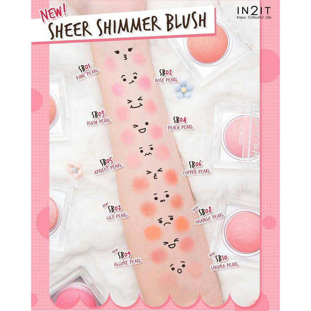 IN2IT, IN2IT Sheer Shimmer Blush, IN2IT Sheer Shimmer Blush รีวิว, IN2IT Sheer Shimmer Blush ราคา, IN2IT Sheer Shimmer Blush pantip, IN2IT Sheer Shimmer Blush 4 g., IN2IT Sheer Shimmer Blush 4 g. #Lily Pearl 