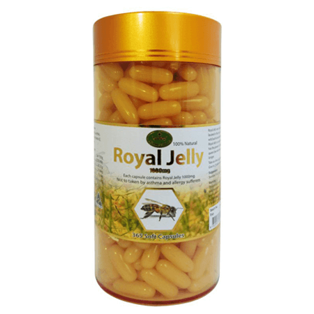 Nature's King,Royal Jelly 1000mg, อาหารเสริม,นมผึ้งเข้มข้น,เนเจอร์คิงส์ รอยัลเจลลี่