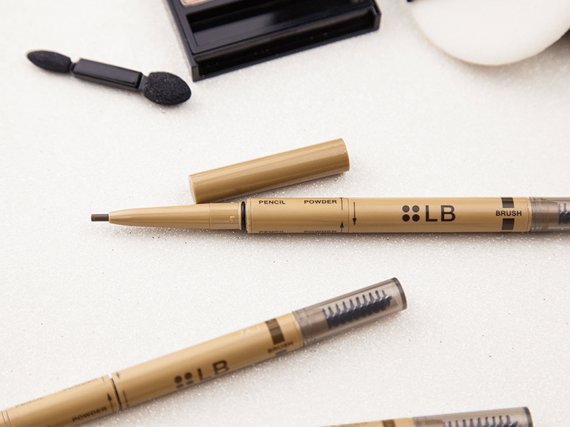 LB Cosmetics,3 in 1 Quick Eyebrow,Brown,ที่เขียนคิ้ว,ดินสอเขียนคิ้ว