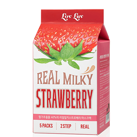 Real Milky Strawberry, มาส์กนมสตอเบอรี่, มาส์กlovluv, มาส์กกล่องนม, 