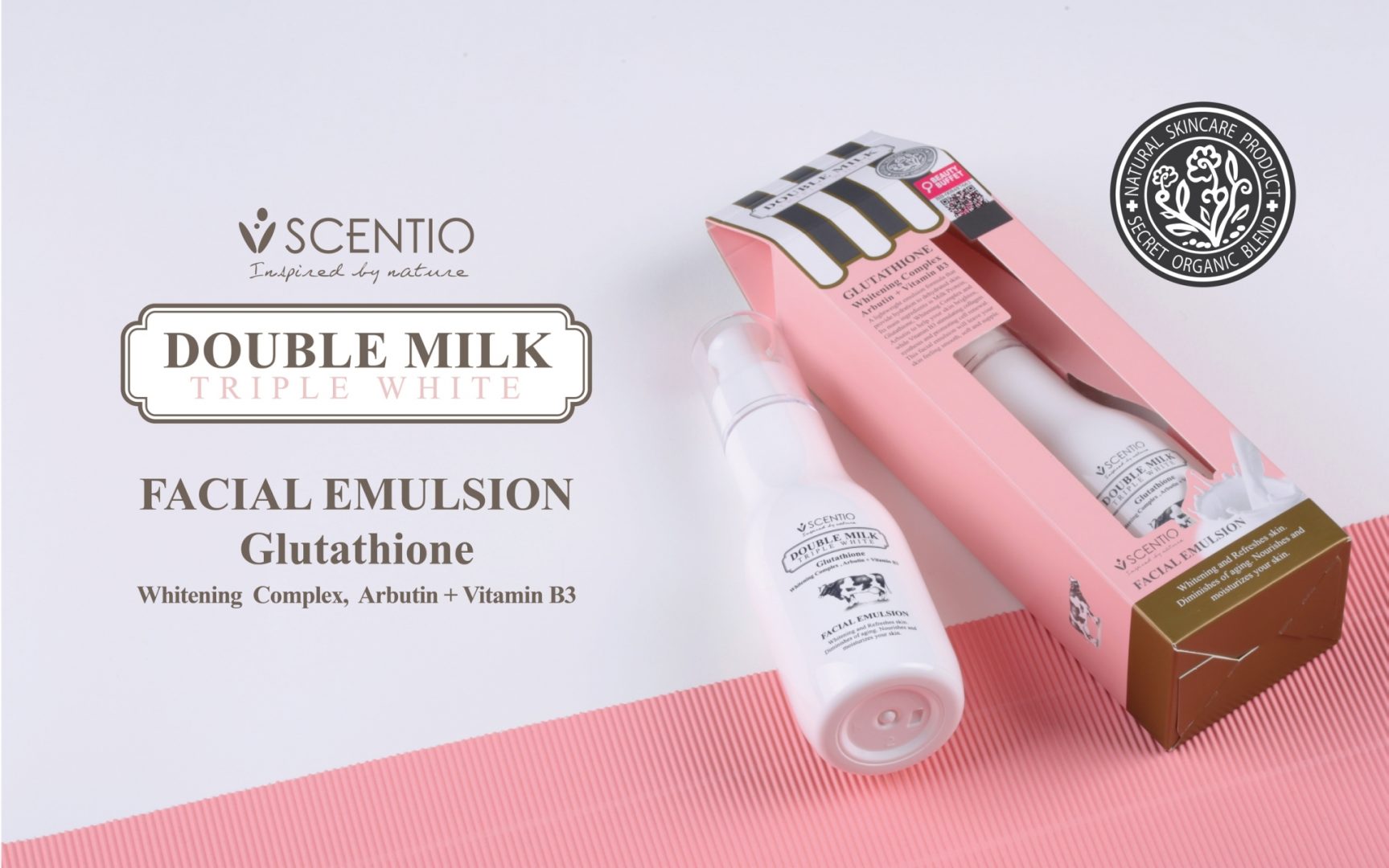 Scentio Double Milk Triple White Facial Emulsion 150ml
