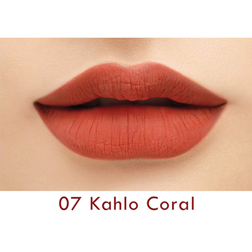 Lipstick,BrushWork ,Lipstick BrushWork,ลิปแมท,บลัชเวิร์ค,BrushWork Velvet Matte Nutrients-Rich Liquid Lipstick 6.6 ml.,#07 Kahlo Coral 