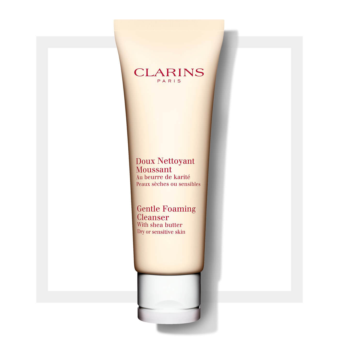 Clarins,Clarins Gentle Foaming Cleanser With Shea Butter for Dry or Sensitive Skin,Clarins Gentle Foaming Cleanser,โฟมสำหรับผิวแห้ง,โฟมสำหรับผิวแห้ง แพ้ง่าย,โฟม ผิวแพ้ง่าย,ผิวแพ้ง่ายใช้โฟมอะไรดี