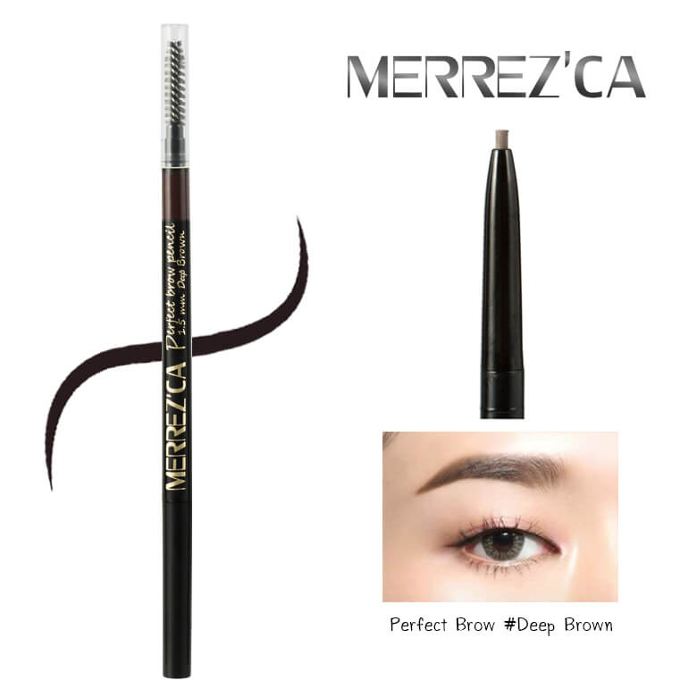 Merrez'ca Perfect Brow Pencil #Deep Brown,Merrez'ca,Perfect Brow Pencil,ดินสอเขียนคิ้ว,ดินสอเขียนคิ้วMerrez'ca ,เมอร์เรซกา, เมอร์เรซกา ราคา