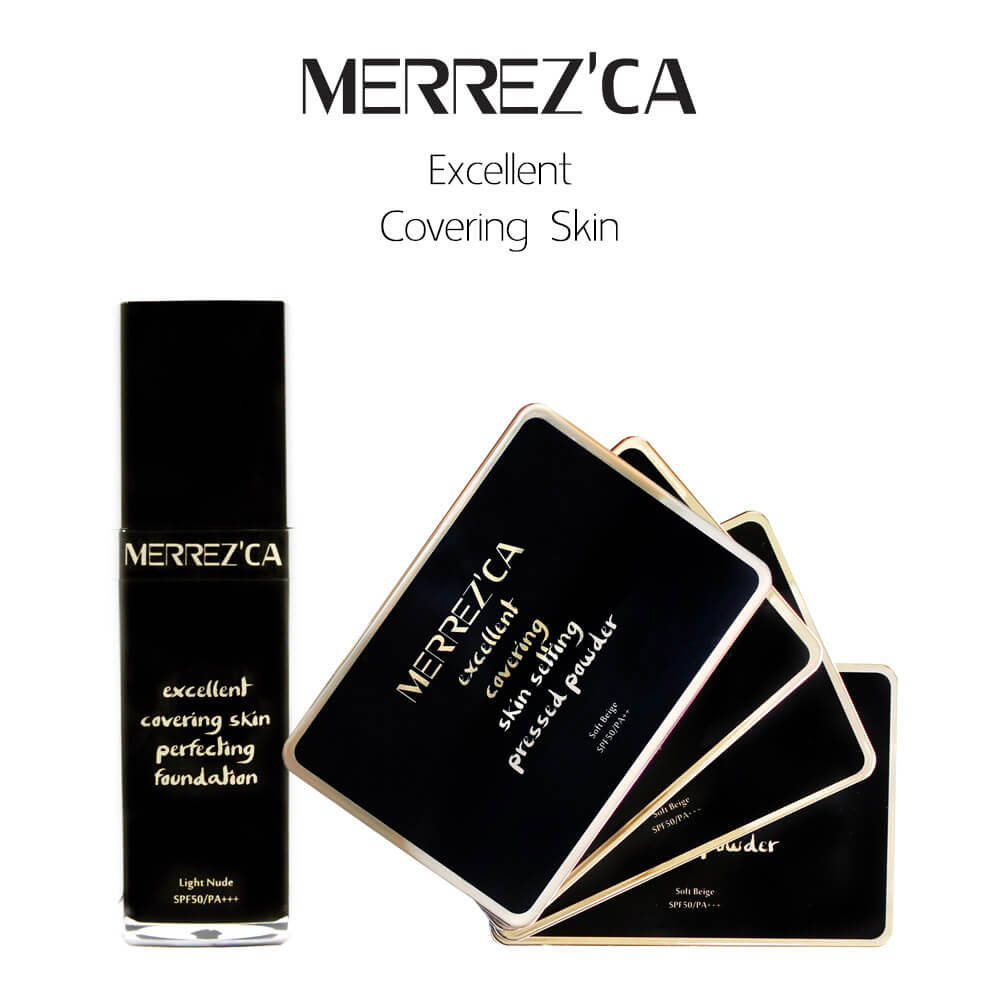 Merrez'Ca,Merrez'Ca Excellent Covering Skin Setting Pressed Powder,Excellent Covering Skin Setting Pressed Powder,แป้งผสมรองพื้น,Merrez'Caแป้งกันน้ำ,Merrez'Caแป้งรีวิว