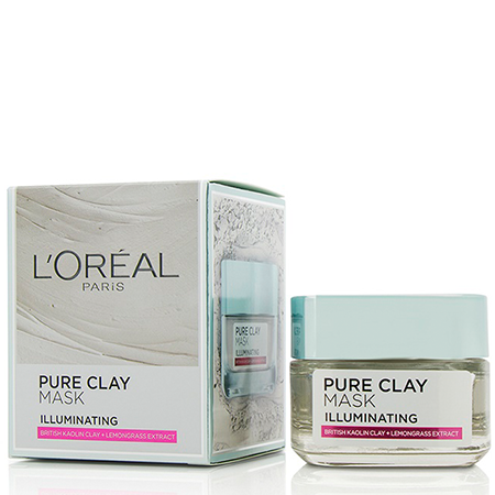 L'oreal Pure Clay Mask Illuminating 50g,ลอรีอัล,Pure Clay Mask Illuminating,L'oreal,L'oreal ราคา,L'oreal ซื้อได้ที่,มาส์กโคลน ลอรีอัล