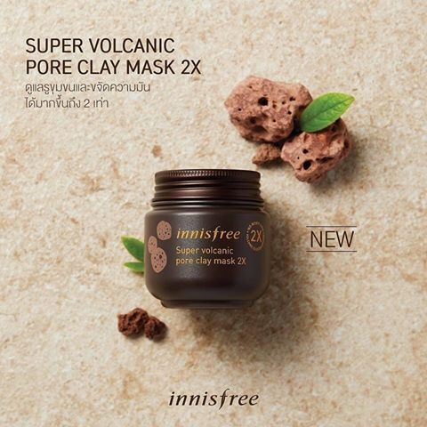 มาส์กโคลน Innisfree,Innisfree Super Volcanic Pore Clay Mask 2X 100 ml.,Super Volcanic Pore Clay Mask 2X,Super Volcanic Pore Clay Mask 2X รีวิว,Super Volcanic Pore Clay Mask 2X ราคา,Super Volcanic Pore Clay Mask 2X วิธีใช้