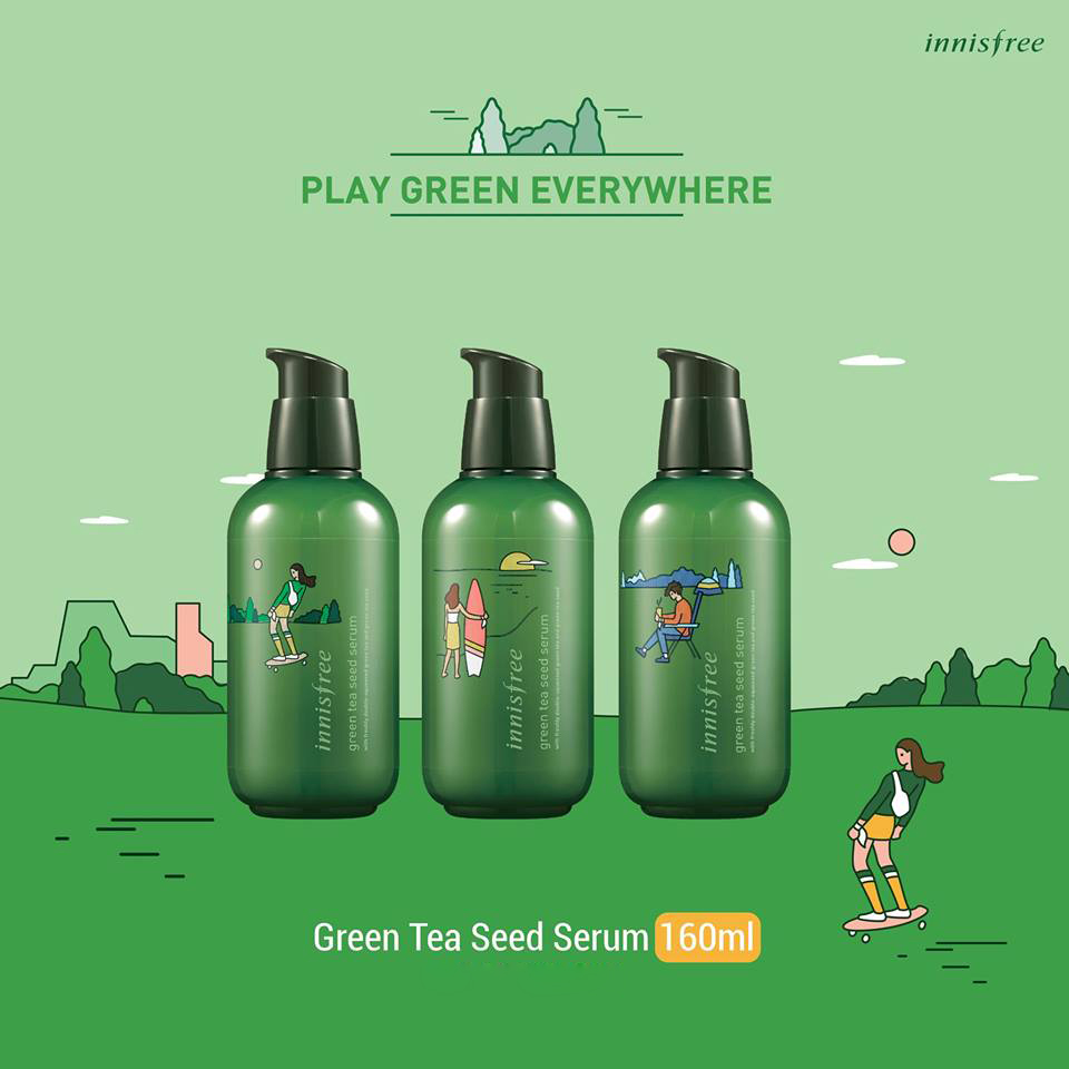 Innisfree Green Tea Seed Serum (Limited Edition) กล่องสีเขียว 160 ml.,เซรั่มชาเขียว innisfree,Green Tea Seed Serum (Limited Edition) กล่องสีเขียวinnisfree thailand,innisfree shop