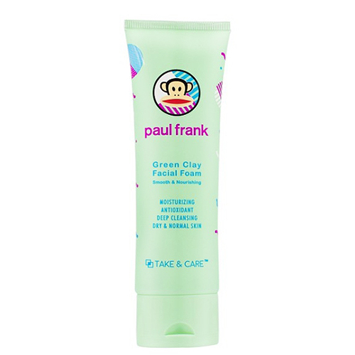 Paul Frank, TAKE & CARE,Paul Frank Green Clay Facial Foam 75 ml,โคลนโฟมล้างหน้า,พอล แฟรงก์ โฟมล้างหน้า,paul frank beauty,เทค แอนด์ แคร์