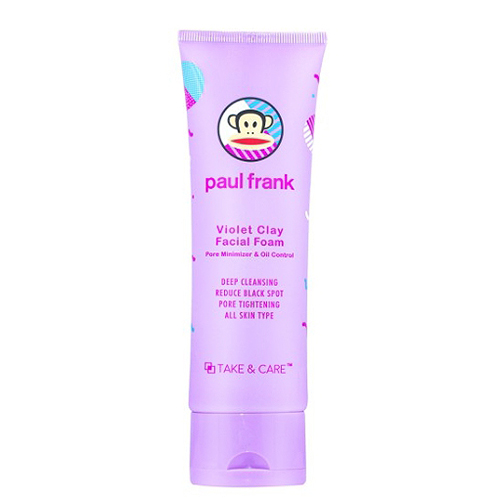 Paul Frank, TAKE & CARE,Paul Frank Violet Clay Facial Foam 75 ml,โคลนโฟมล้างหน้า,พอล แฟรงก์ โฟมล้างหน้า,paul frank beauty,เทค แอนด์ แคร์