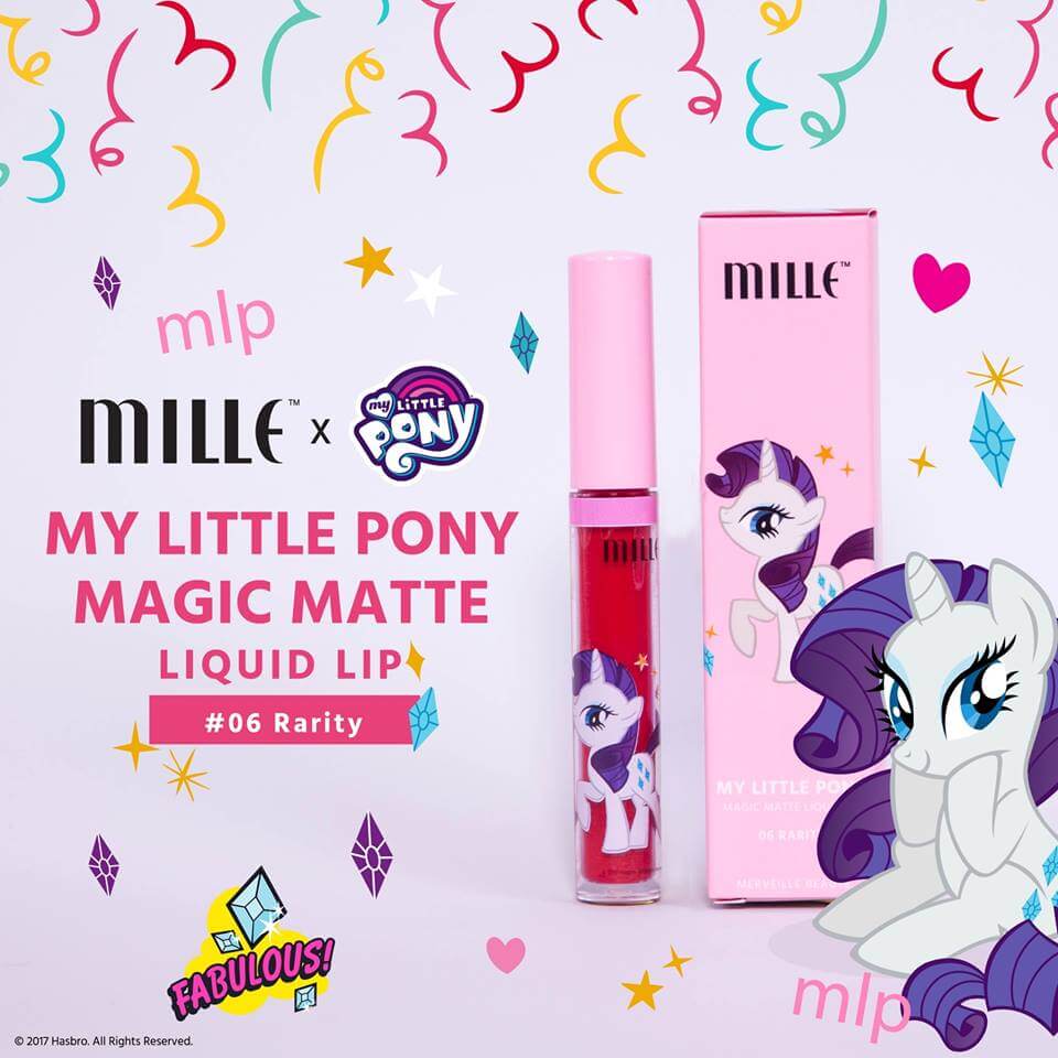 Mille,Mille My Little Pony Magic Matte Liquid Lip,Mille My Little Pony,ลิปสติกโพนี่,มิลเล่,Mille My Little Pony Magic Matte Liquid Lip ราคา,Mille My Little Pony Magic Matte Liquid Lipซื้อได้ที่,Mille My Little Pony Magic Matte Liquid Lipiud รีวิว