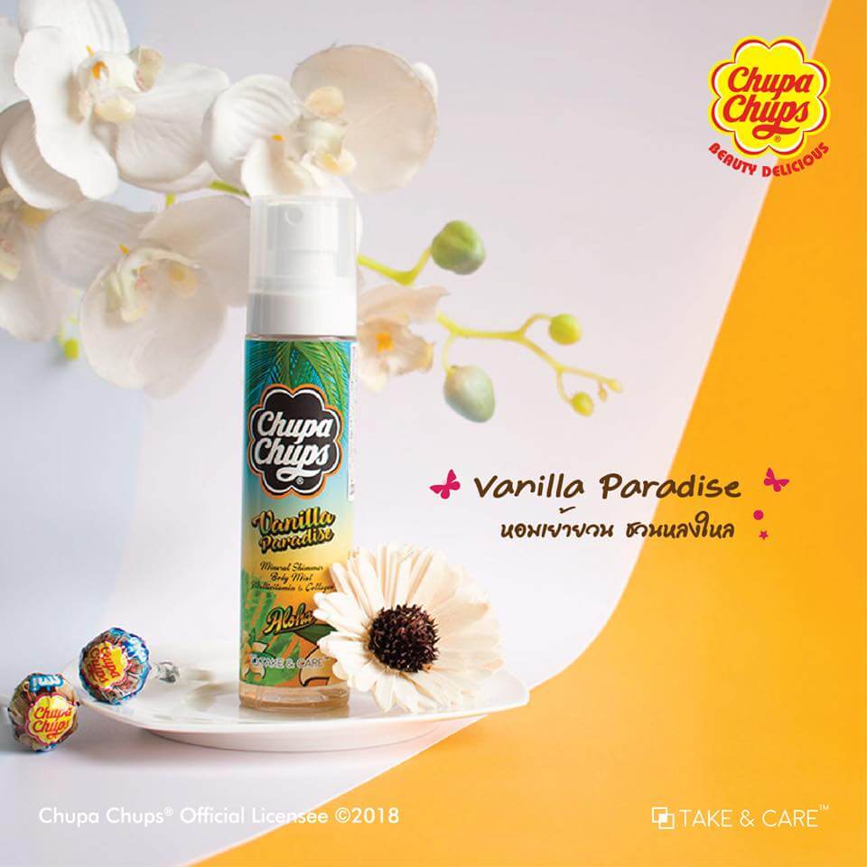 anilla Paradise Vanilla Mineral Shimmer Body Mist 95 ml. บอดี้มิสต์กลิ่นวานิลลา เพิ่มเสน่ห์ชวนหลงไหลด้วยกลิ่นหอมเย้ายวนและชิมเมอร์สีทองประกายวิบวับ