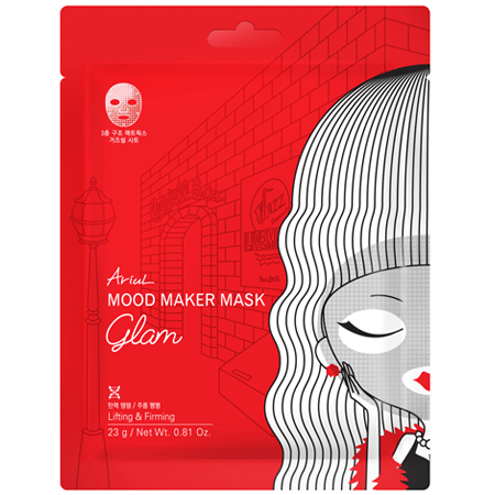Mood Maker Mask Glam มาส์กที่ช่วยปรับสภาพผิวให้เปล่งประกายเพื่อวันสำคัญของคุณ สามารถเลือกได้ตามคอนเซปต์ที่คุณต้องการ ด้วยแผ่นมาส์กที่ผลิตจากวัสดุธรรมชาติและนวัตกรรมเทนเซลที่มีประสิทธิภาพในการยึดเกาะผิว เอสเซนส์มีส่วนผสมของ Silk Amino Acid คอลลาเจน เปปไทด์ และ Aquaxyl ที่ช่วยเรื่องความชุ่มชื้น คืนความยืดหยุ่นให้แก่ผิว ให้ผิวหน้ากระชับ