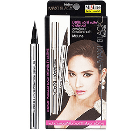 Mistine Maxi Black Eyeliner , Mistine Maxi Black ,Mistine Maxi Black Eyeliner ราคา , Mistine Maxi Black Eyeliner รีวิว , มิสทิน แม็กซี่ แบล็ค อายไลเนอร์ สีดำ 