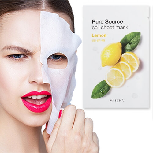 Pure Source Cell Sheet Mask,Pure Source Cell Sheet Mask-Pomegranate, มาส์กทับทิม,แผ่นมาส์กหน้า,misshaแผ่นมาส์กหน้า,Missha.มิชช่า