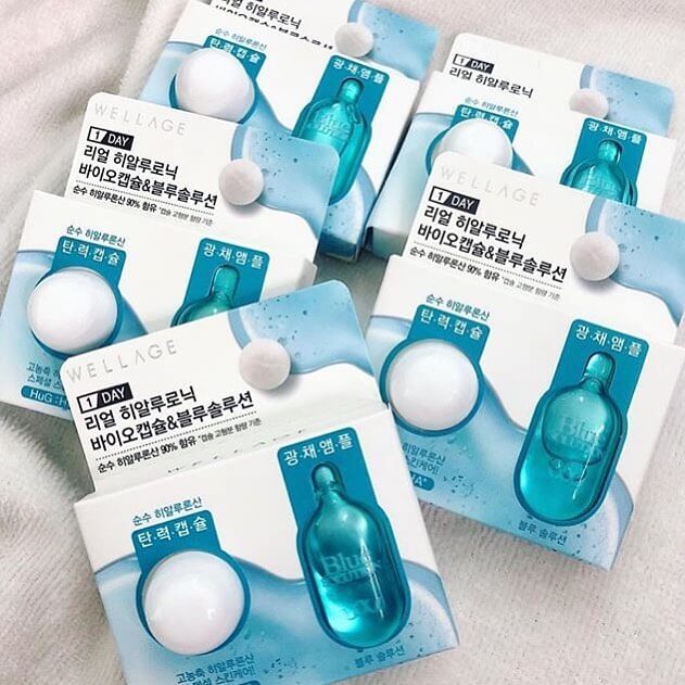 wellage , wellage real hyaluronic bio capsule & blue solution รีวิว , wellage real hyaluronic bio capsule & blue solution ราคา wellage real hyaluronic bio capsule & blue solution วิธีใช้,  wellage real hyaluronic bio capsule blue solution 1 day kit,wellage 1 day real hyaluronic bio capsule & blue solution