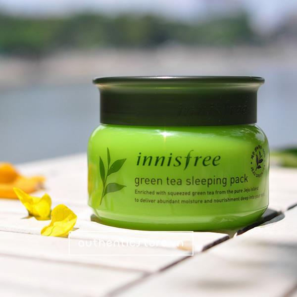 Innisfree Green Tea Sleeping Mask 80ml สลีปปิ้งมาสก์จากน้ำสกัดใบชาเขียวออแกนิคบริสุทธิ์ เติมความชุ่มชื้นให้ผิวได้ตลอดคืน 