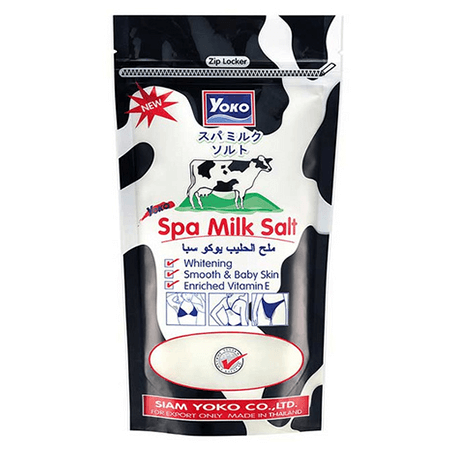 Spa Milk Salt 300g. เกลือสปาขัดผิว สูตรนม อุดมด้วยคุณค่านมและวิตามินอี ช่วยให้การผลัดเซลล์ผิวเก่า พร้อมเผยผิวใหม่ให้ขาวขึ้นอย่างเห็นได้ชัด