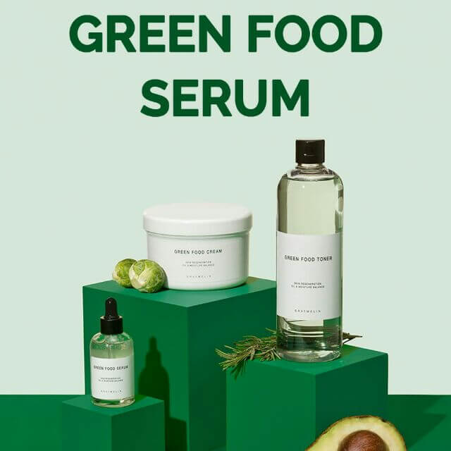 GRAYMELIN Green Food ไลน์สกินแคร์ออกใหม่จากแบรนด์ Graymelin สารสกัดจากวิตามินผักสีเขียว บำรุงผิวแข็งแรง ปรับสมดุลผิว สุขภาพดี กระจ่างใส
