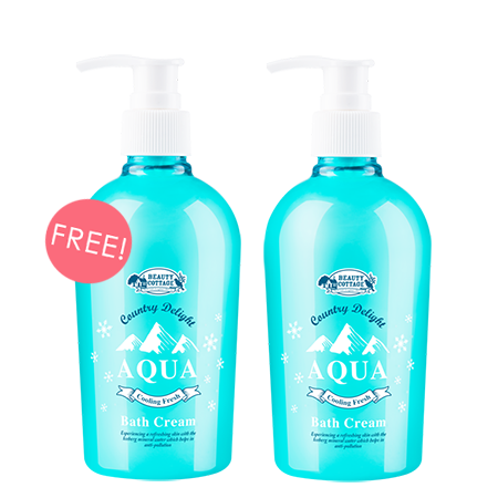 ซื้อ 1 ชิ้น ฟรี 1 ชิ้น!! Country Delight Aqua Cooling Fresh Bath Cream 280 ml. ผลิตภัณฑ์ทำความสะอาดผิวกาย เนื้อครีมฟองละเอียดนุ่ม สัมผัสความหอมละมุนด้วยกลิ่นเย็นสดชื่น