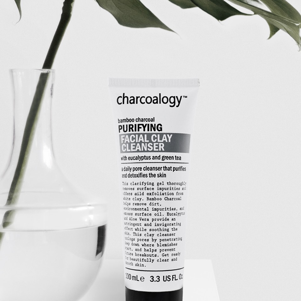 Charcoalogy Bamboo Charcoal Purifying Facial Clay Cleanser 100ml,Bamboo Charcoal Purifying Facial Clay Cleanser,Bamboo Charcoal Purifying Facial Clay Cleanser ราคา,Bamboo Charcoal Purifying Facial Clay Cleanser ดีไหม,รีวิว Bamboo Charcoal Purifying Facial Clay Cleanser,