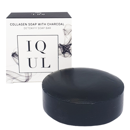 IQUL, IQUL Collagen Soap with Charcoal, IQUL Collagen Soap with Charcoal รีวิว, IQUL Collagen Soap with Charcoal ราคา, IQUL Collagen Soap with Charcoal 100 g., IQUL Collagen Soap with Charcoal 100 g. สบู่ล้างหน้า