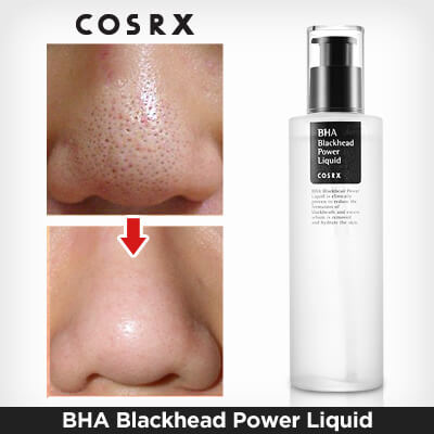 Cosrx BHA Blackhead  Power Liquid 100 ml.  ลดความมันส่วนเกิน เสริมสร้างเกราะป้องปกป้องผิวให้ผิวแข็งแรง รูขุมขนดูกระชับ และยังช่วยกักเก็บความชุ่มชื้น ไม่ทำให้ผิวแห้งตึงหลังใช้ สัมผัสผิวดูกระจ่างใสเรียบเนียนขึ้นอย่างเป็นธรรมชาติ