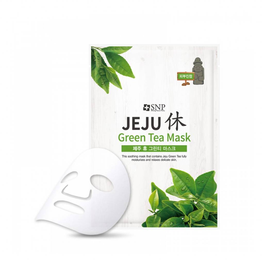 SNP Jeju Rest Green Tea Mask 25ml , SNP Jeju Rest Green Tea Mask , SNP Mask , มาส์กหน้าแบบแผ่น , มาส์ก SNP , SNP