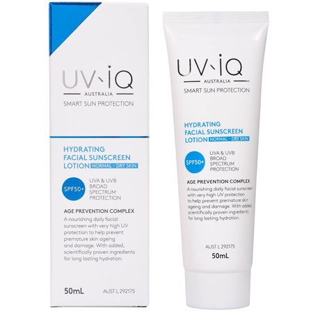 UV-iQ Hydrating Facial Sunscreen Lotion SPF50+ for Normal/Dry Skin 50ml