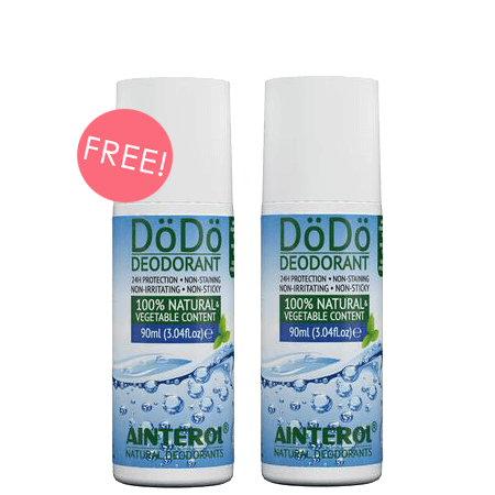 Ainterol  ซื้อ 1 ชิ้น ฟรี 1 ชิ้น!! DöDö DEODORANT - FRAGRANCE FREE 90ml ดีโอเดอแรนท์ ระงับกลิ่นกาย มีส่วนผสมของสารสกัดธรรมชาติ 100%