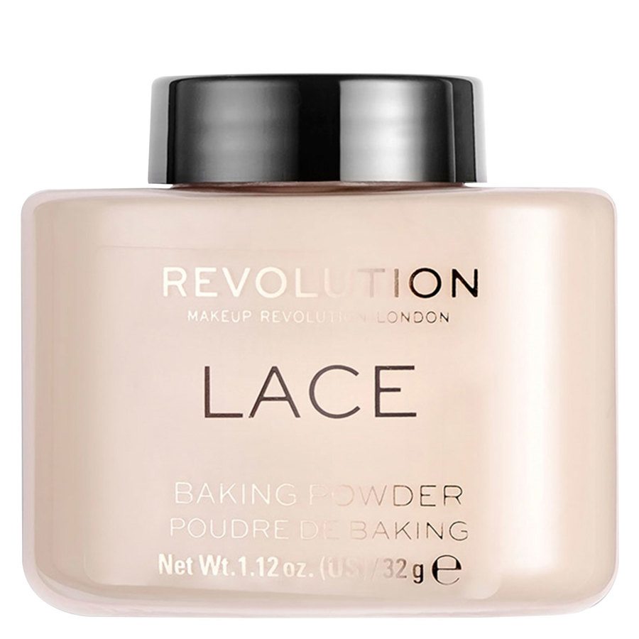 Makeup Revolution Revolution Loose Baking Powder Lace 32g แป้งฝุ่นเนื้อเนียนละเอียด ช่วยควบคุมความมันบนใบหน้า และทำให้เครื่องสำอางติดทนยาวนานขึ้น