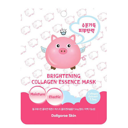 Dollgorae Skin Collagen Essence Mask 26ml  มาสก์หน้าจากเกาหลี อุดมไปด้วยสารสกัดจากคอลลาเจน ทำให้ผิวหน้าอ่อนเยาว์ ลดริ้วรอยที่เป็นสาเหตุจากอายุ และความเครียด! กระตุ้นและฟื้นฟูเซลล์ผิวที่เสื่อมสภาพ ลดเลือนริ้วรอย ผิวหน้ากระชับ กระจ่างใสอ่อนเยาว์