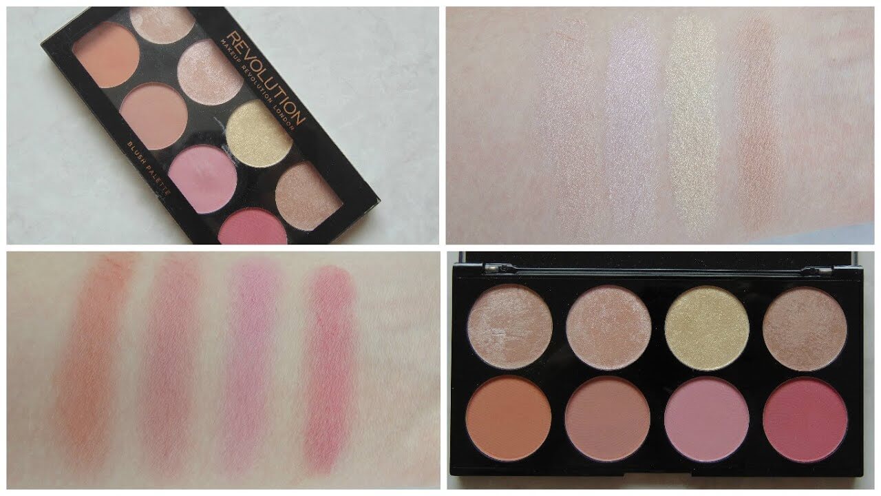 Makeup Revolution , Blush Palette , Palette-Blush , Goddess Blush , บลัชออนเนื้อฝุ่น