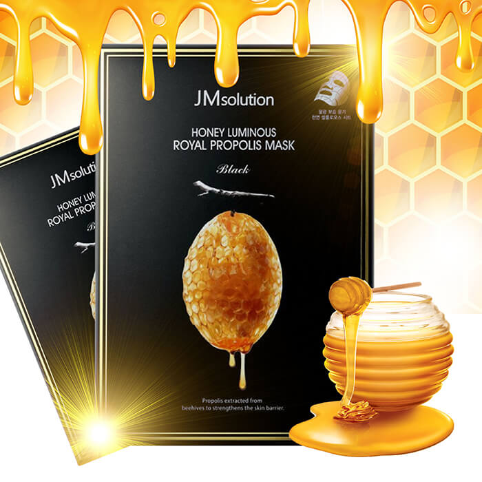 Jmsolution , Mask, Honey, มาส์ก, JM SOLUTION , Honey Luminous Royal Propolis ,มาสก์หน้าสูตรผสมน้ำผึ้ง ,Honey mask 