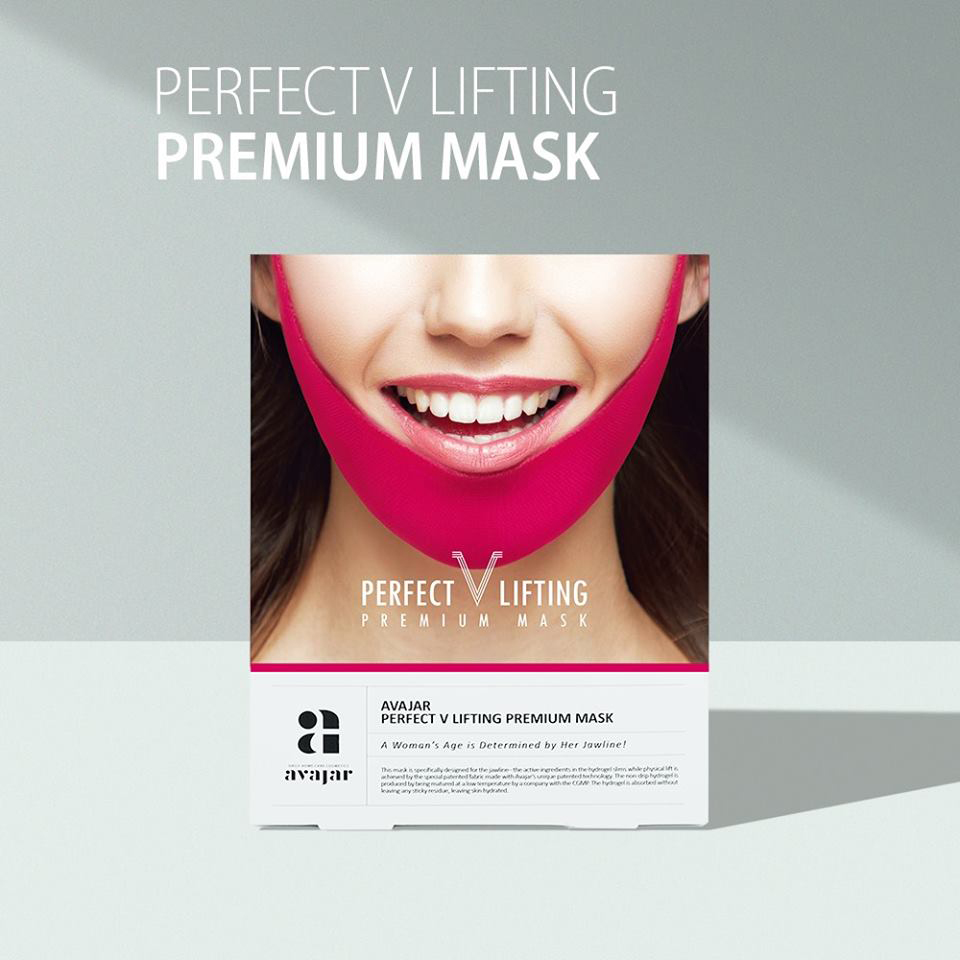 Avajar Perfect Lifting Premium Mask 11g มาสก์ยกกระชับหน้าเรียว ยอดขายดีที่สุดจากเกาหลี ให้หน้าได้รูปทรงที่สวยงามมากยิ่งขึ้น พร้อมเพิ่มความชุ่มชื้นให้ผิวหน้า