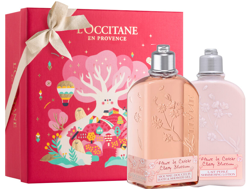 L'occitane Christmas Cherry Blossom Duo Set (Red Box) Limited Edition 