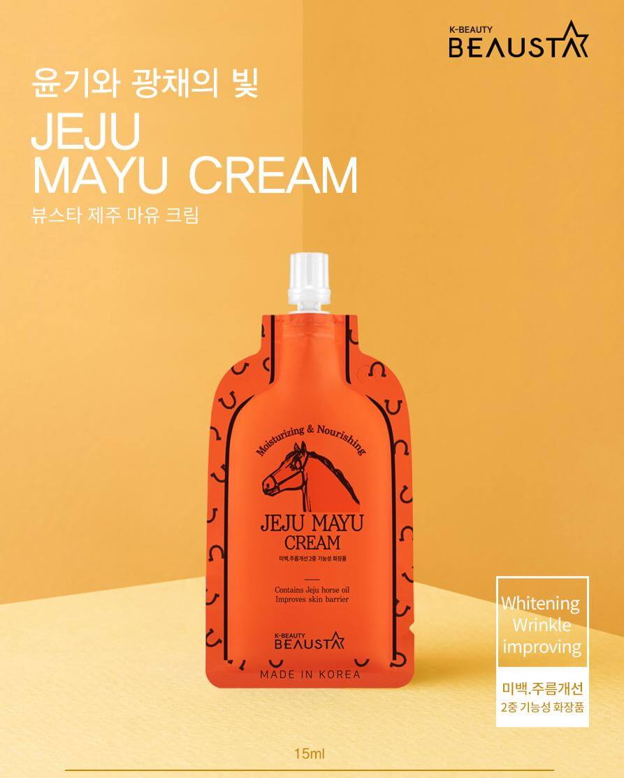 BEAUSTA  , BEAUSTA Jeju Mayu Cream , Jeju Mayu Cream , Mayu Cream , ครีมน้ำมันม้า , ครีมน้ำมันม้าเกาะเชจู