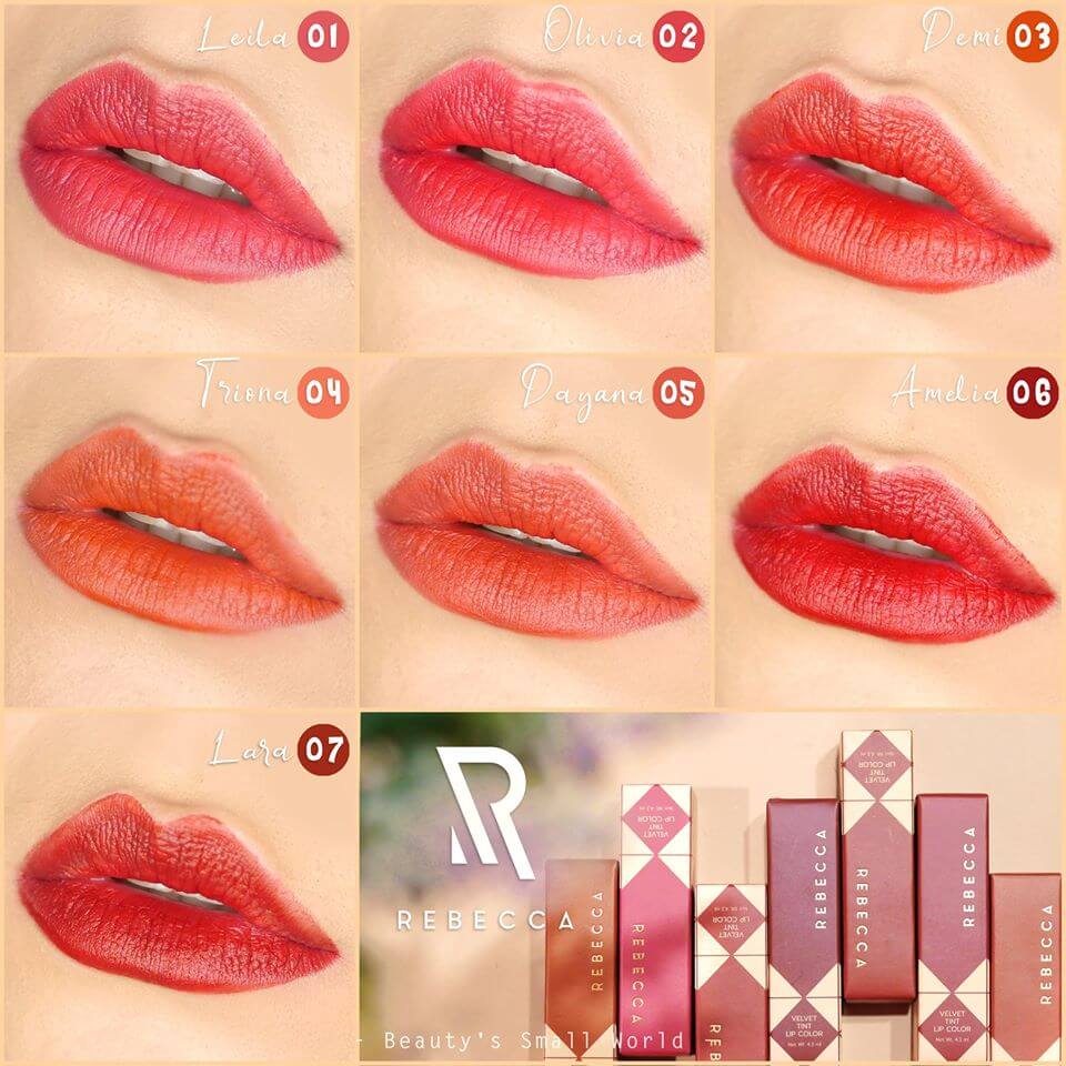 Velvet tint lip color #01 Leila, REBECCA,Velvet tint lip color ,Velvet tint lip color ราคา,Velvet tint lip colorรีวิว