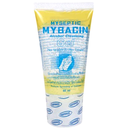 Myseptic Mybacin Alcohol Cleansing Gel 60ml #กลิ่นชาเขียว แอลกอฮอล์เจลล้างมือ ป้องกันการสะสมของแบคทีเรีย พร้อมส่วนผสมของมอยส์เจอร์ไรเซอร์เพื่อช่วยถนอมมือ