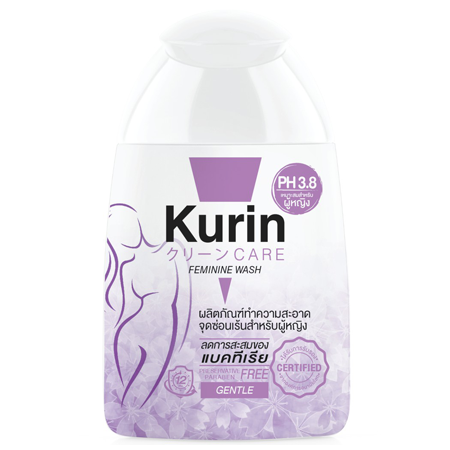Kurin Care Feminine wash ph 3.8 เจลทำความสะอาดจุดซ่อนเร้น สำหรับผู้หญิง สูตรอ่อนโยน
