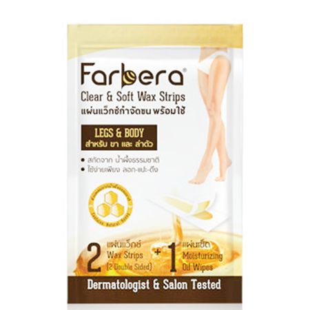 Farbera, Clear & Soft Wax Strips (For Underarm),Farbera Clear & Soft Wax Strips (For Underarm ),แผ่นแว็กซ์กำจัดขน,farbera clear & soft wax strips รีวิว ,farbera clear & soft wax strips for underarm รีวิว