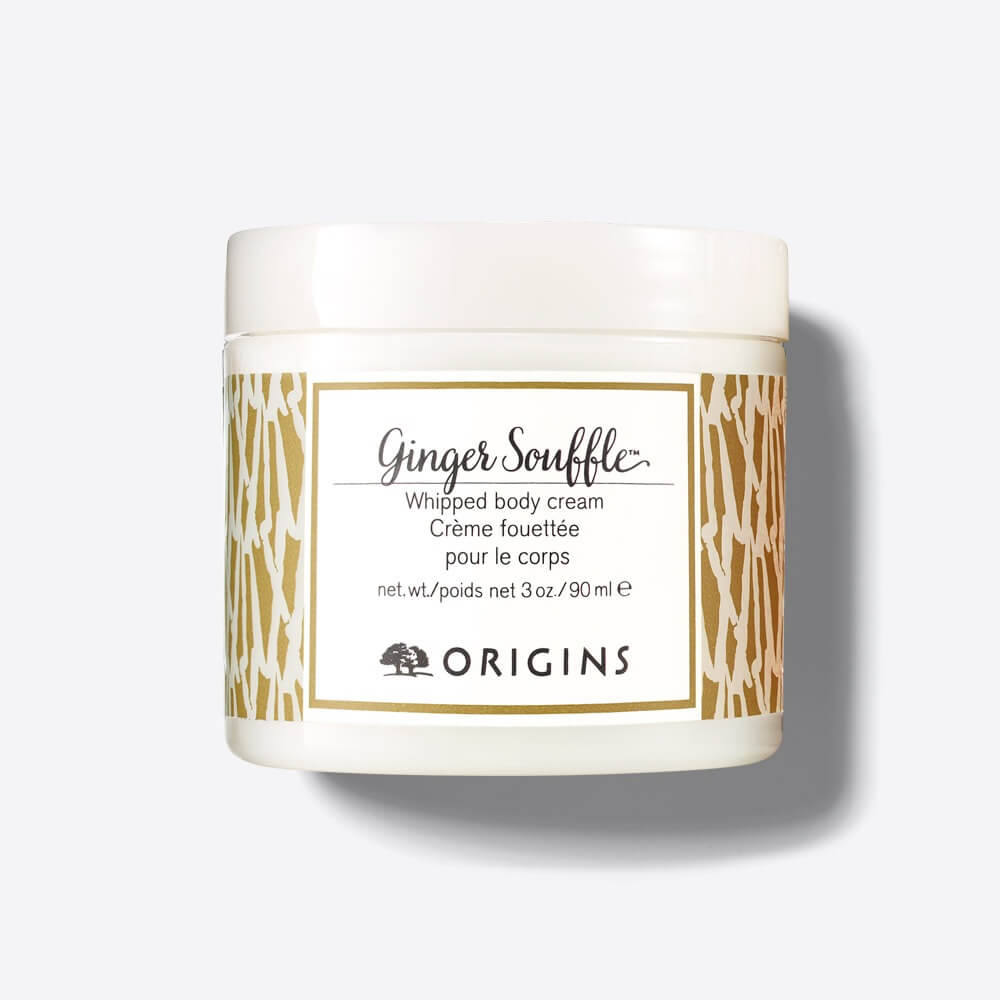 Origins Ginger Souffle Whipped Body Cream 90 ml  ครีมบำรุงผิวสัมผัสเนียนนุ่มดั่งซูเฟล่โอบล้อมผิวกายด้วยกลิ่นหอมอบอุ่นจากขิงไว้อย่างบางเบาน่าทะนุถนอม