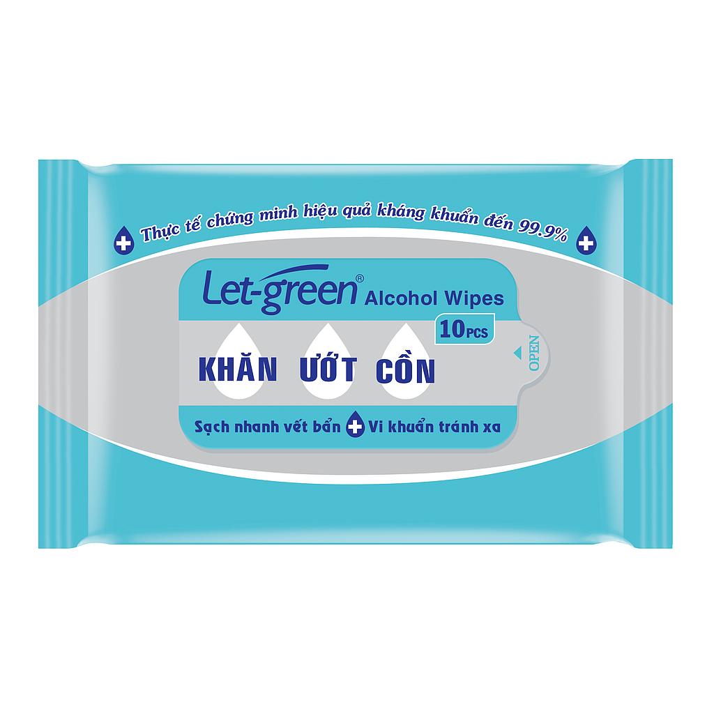 Let-green, Let-green Cleaning Wipes 10 pcs, Let-green ทิชชู่เปียก, Let-green แอลกอฮอล์, Let-green รีวิว
