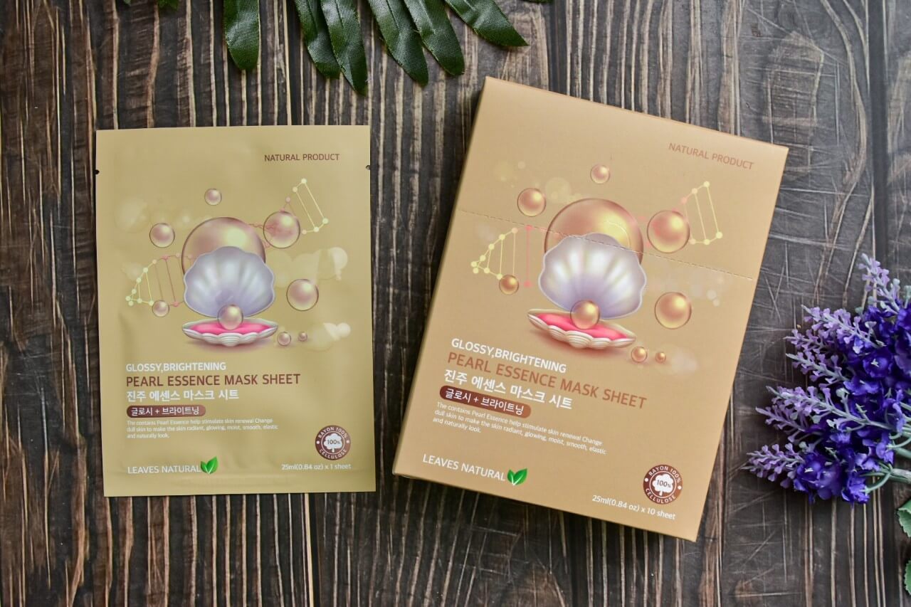 Leaves  Natural , Leaves  Natural PEARL ESSENCE MASK  , Leaves  Natural PEARL ESSENCE MASK SHEET , Leaves  Natural MASK SHEET , PEARL ESSENCE MASK SHEET