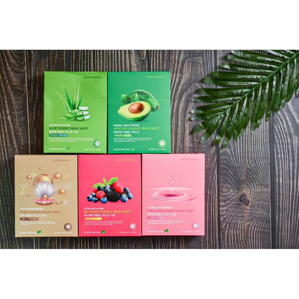 Leaves  Natural , Leaves  Natural PEARL ESSENCE MASK  , Leaves  Natural PEARL ESSENCE MASK SHEET , Leaves  Natural MASK SHEET , PEARL ESSENCE MASK SHEET