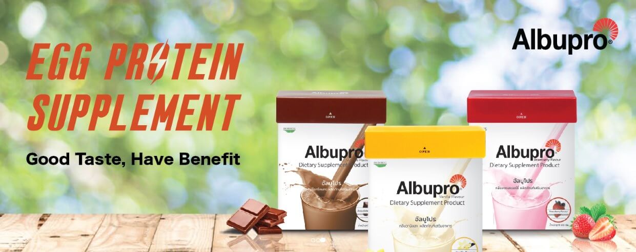 Albupro , Dietary Supplement Product , Albupro Chocolate Flavour Dietary Supplement Product , Chocolate  Flavour Dietary Supplement Product , อาหารเสริมโปรตีน , โปรตีนจากไข่ขาว