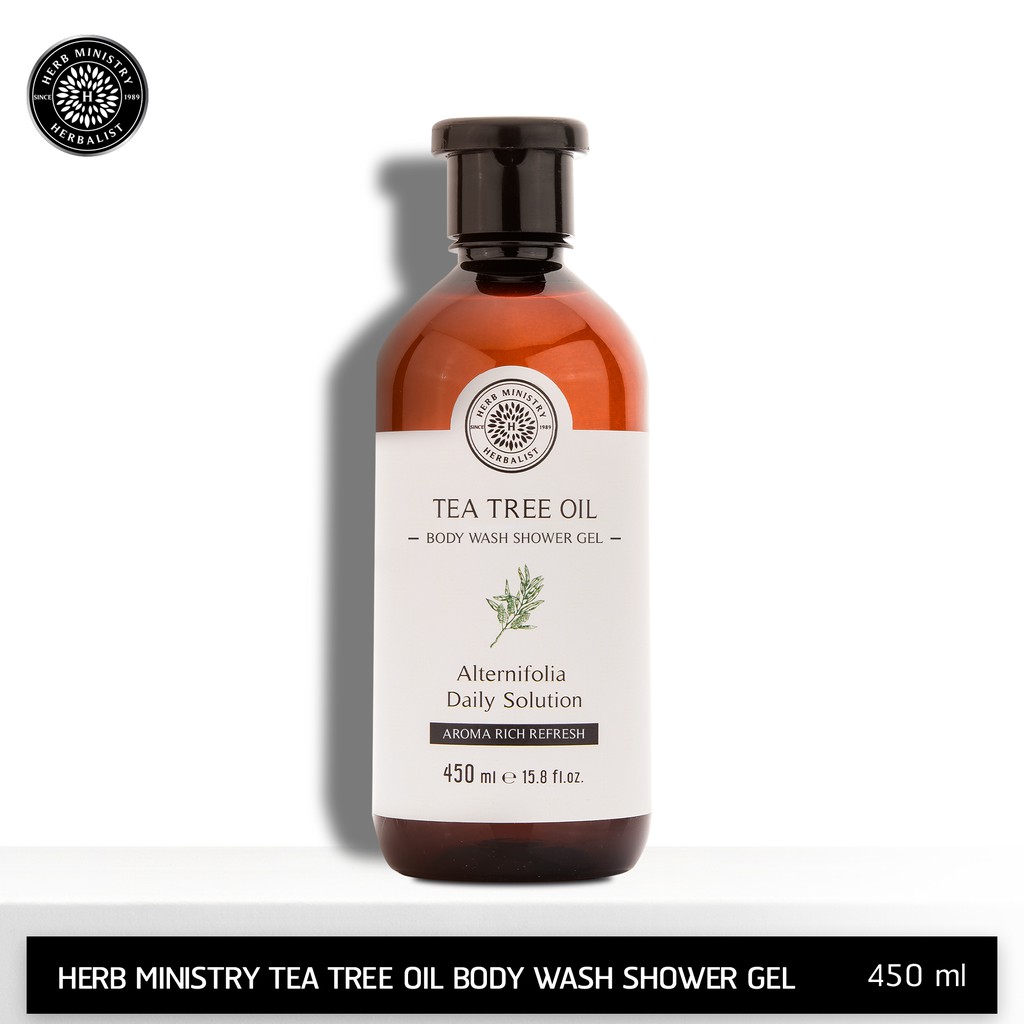 HERB MINISTRY Tea Tree Oil Body Wash acne Shower Gel 
