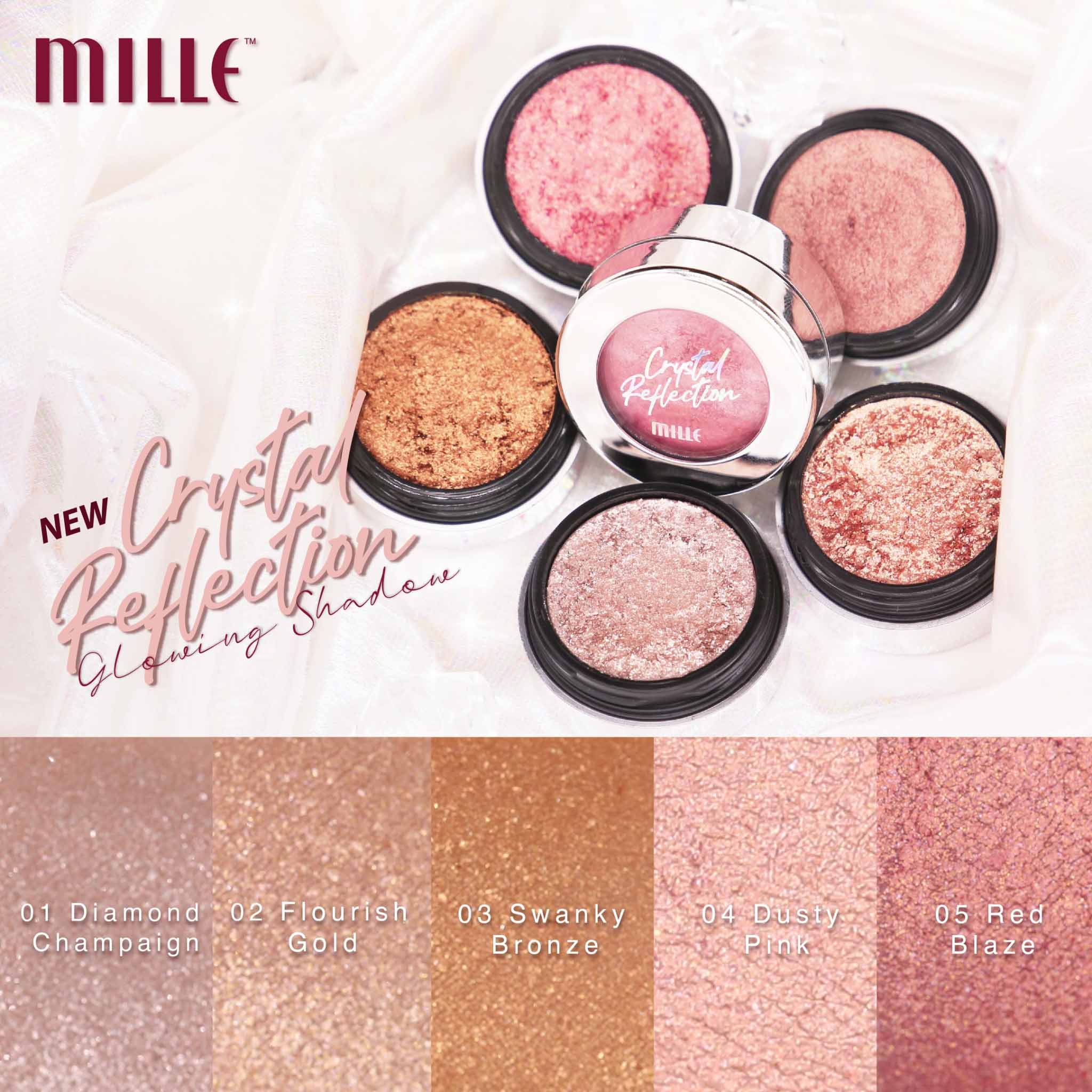 Mille, Mille รีวิว, Mille ราคา, Mille Crystal Reflection Glowing Shadow, Mille Crystal Reflection Glowing Shadow รีวิว, Mille Crystal Reflection Glowing Shadow ราคา, Crystal Reflection Glowing Shadow, Mille Crystal Reflection Glowing Shadow 1.7g, Mille Crystal Reflection Glowing Shadow #05 Red Blaze, คริสตัลชาโดว์, อายแชโดว์, อายแชโดว์ คือ, วิธีทาอายแชโดว์ เกาหลี
