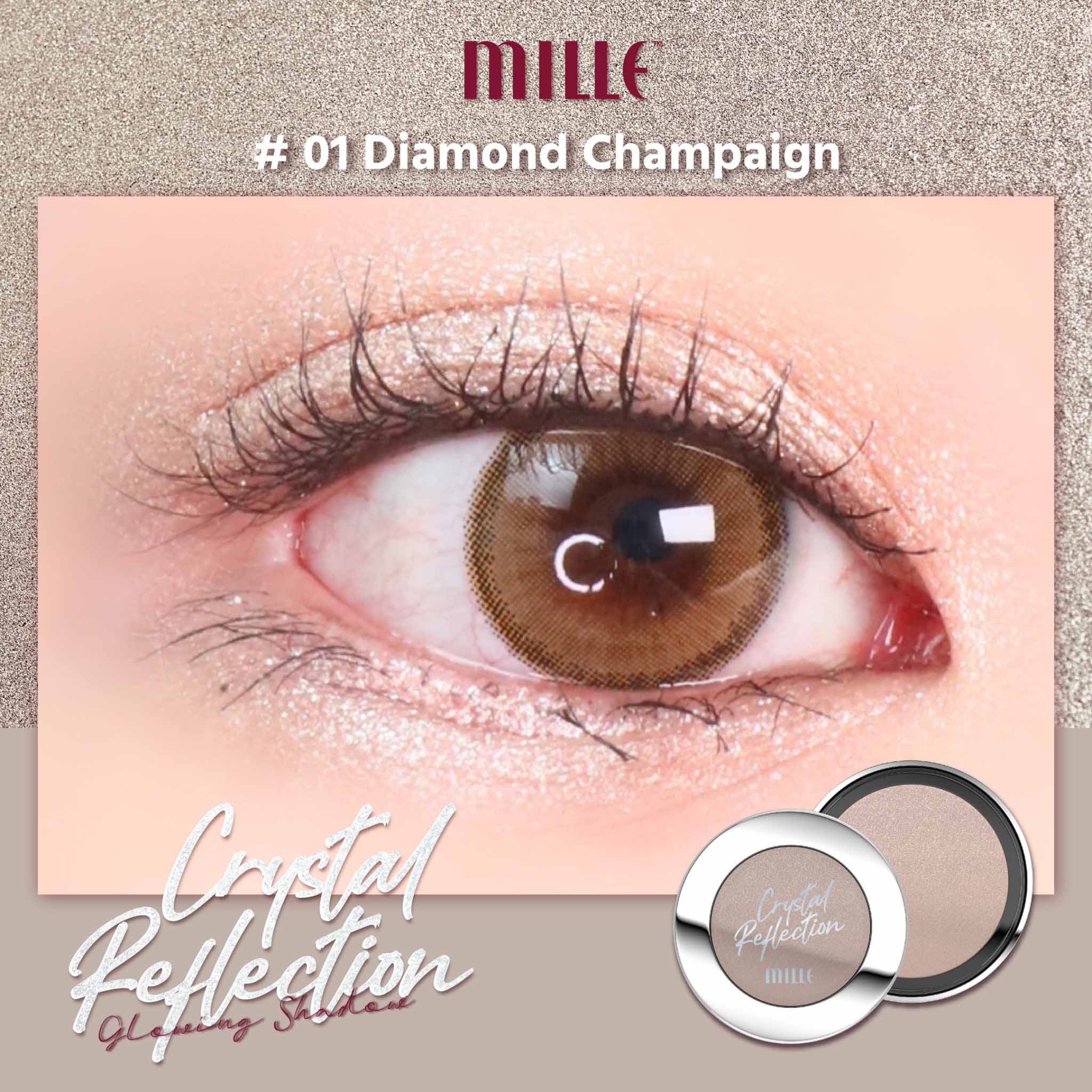 Mille, Mille รีวิว, Mille ราคา, Mille Crystal Reflection Glowing Shadow, Mille Crystal Reflection Glowing Shadow รีวิว, Mille Crystal Reflection Glowing Shadow ราคา, Crystal Reflection Glowing Shadow, Mille Crystal Reflection Glowing Shadow 1.7g, Mille Crystal Reflection Glowing Shadow #04 Dusty Pink, คริสตัลชาโดว์, อายแชโดว์, อายแชโดว์ คือ, วิธีทาอายแชโดว์ เกาหลี